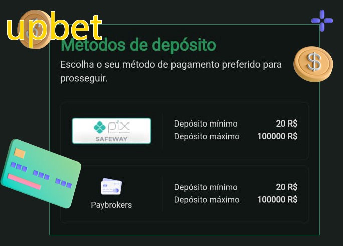 O cassino upbetbet oferece uma grande variedade de métodos de pagamento